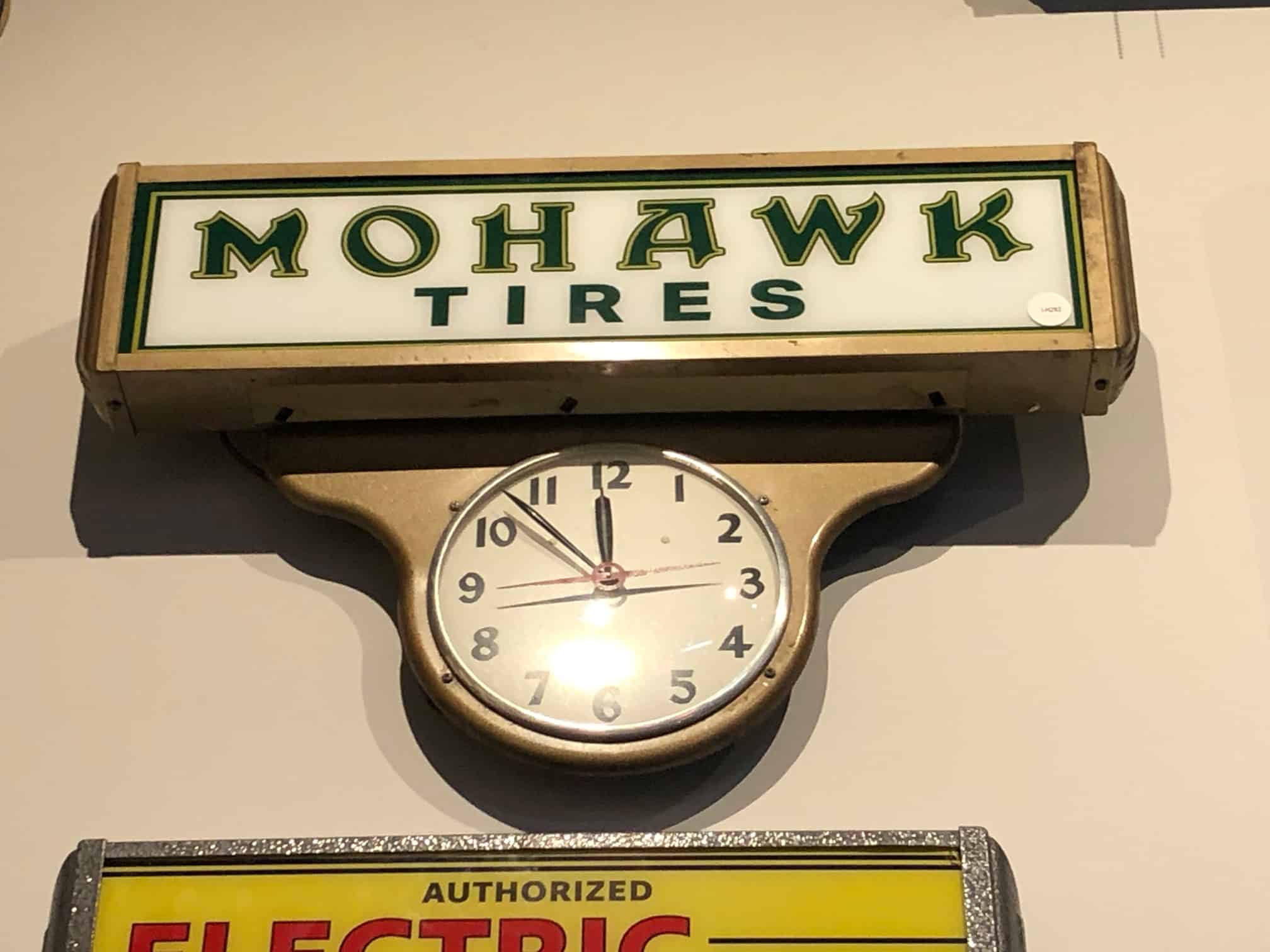 Mohawk Tires Light Up Clock