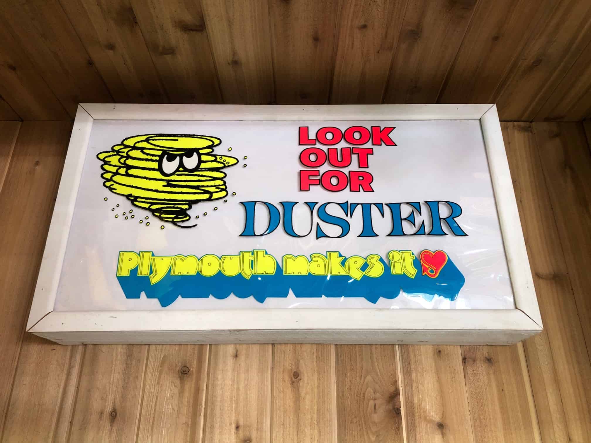 1970 Plymouth Duster Light Up Advertisement Sign