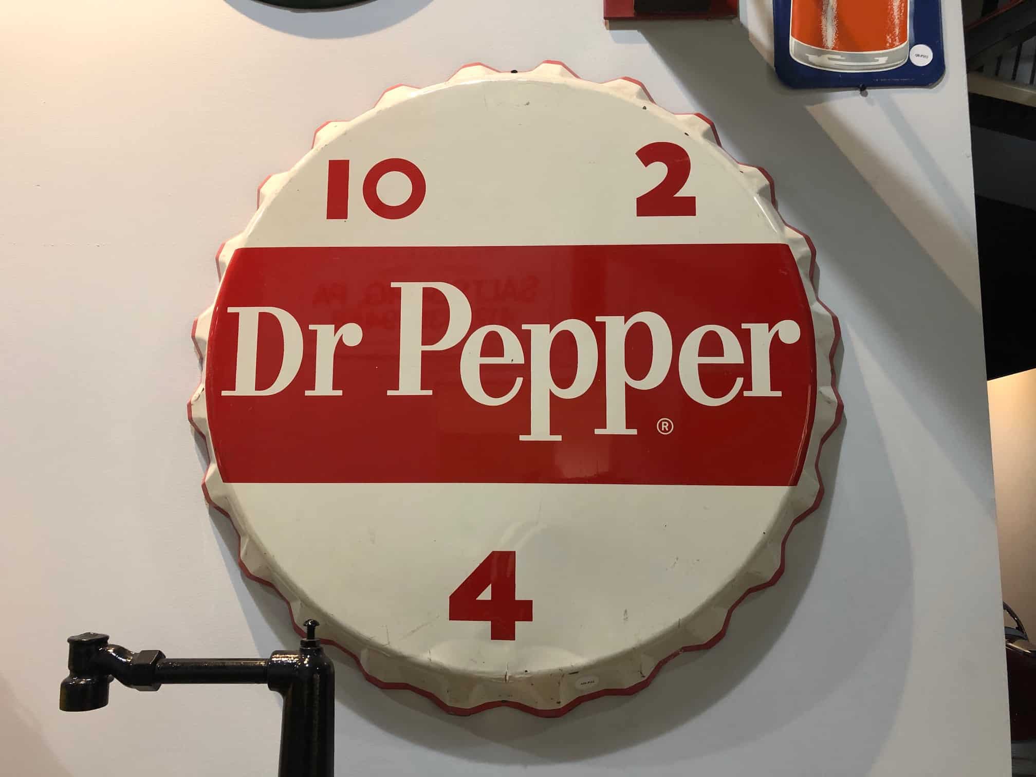 Dr. Pepper Bottle Cap Tin Sign