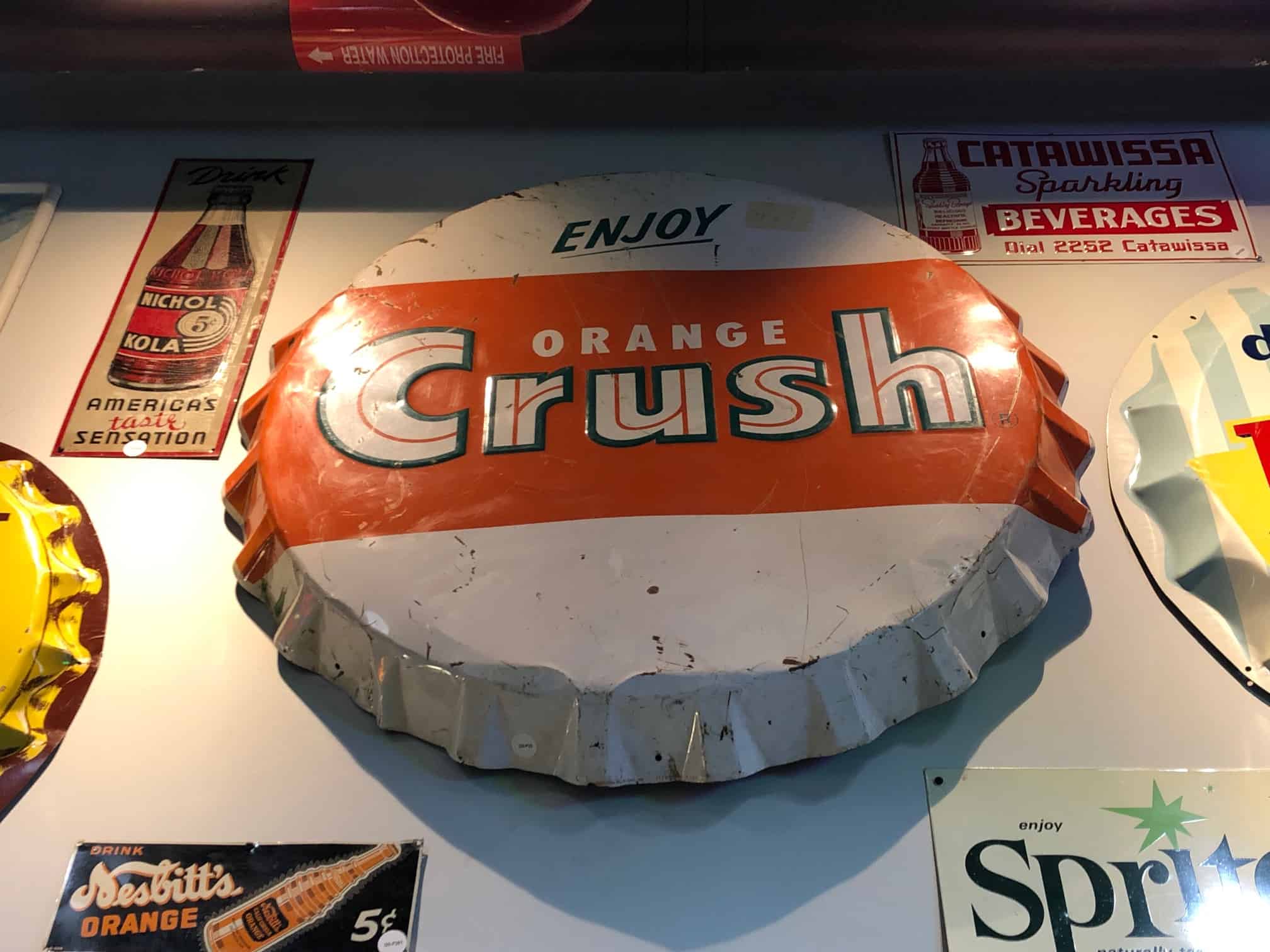 Orange Crush Bottle Cap Tin Sign