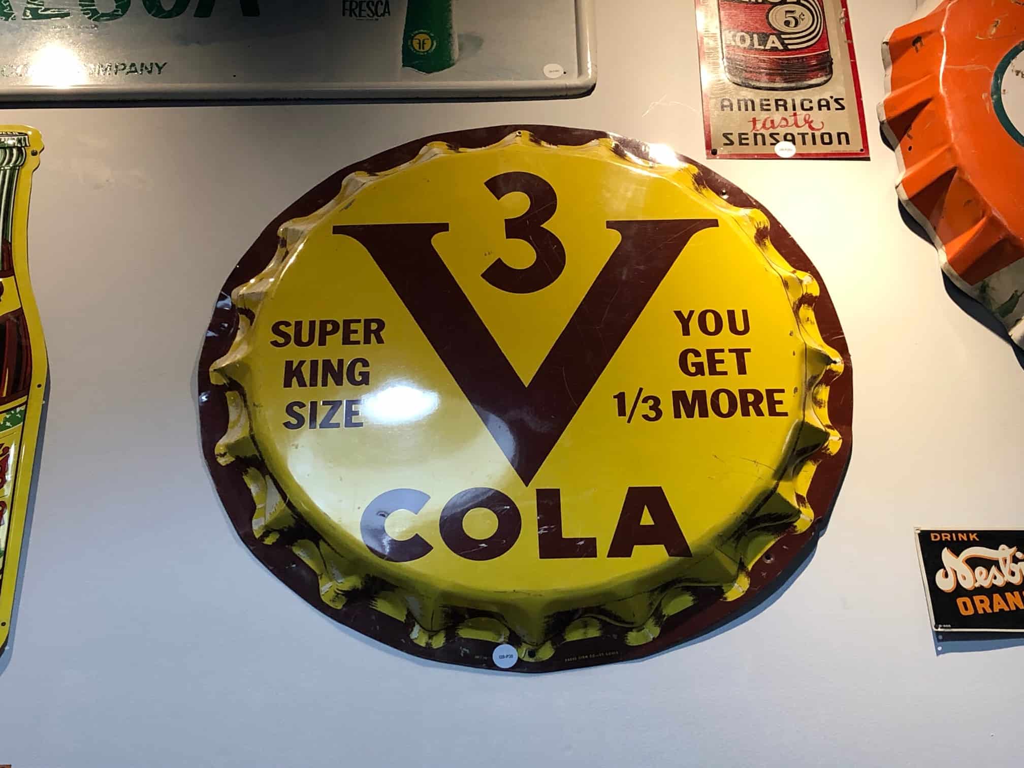 3 V Cola Tin Sign