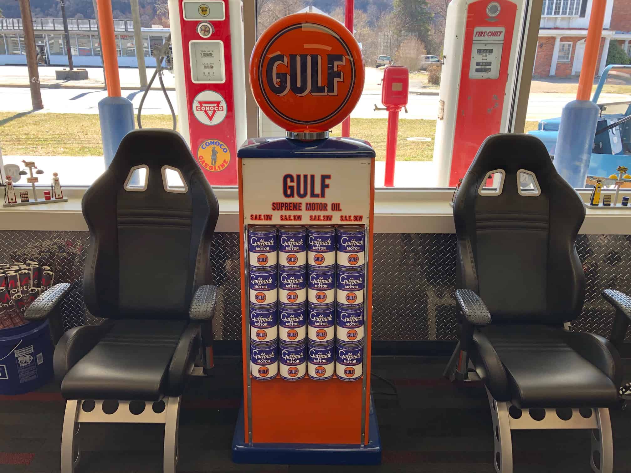 1950's Gulf Oil Display Stand