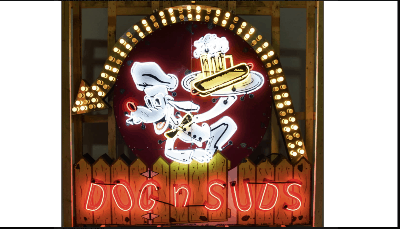 1950's Dog N Suds Drive In Neon Sign