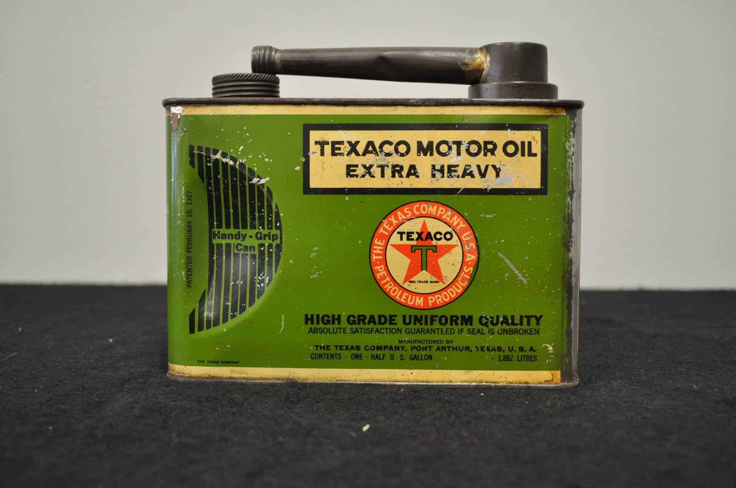 Texaco Motor Oil 1/2 Gallon Can