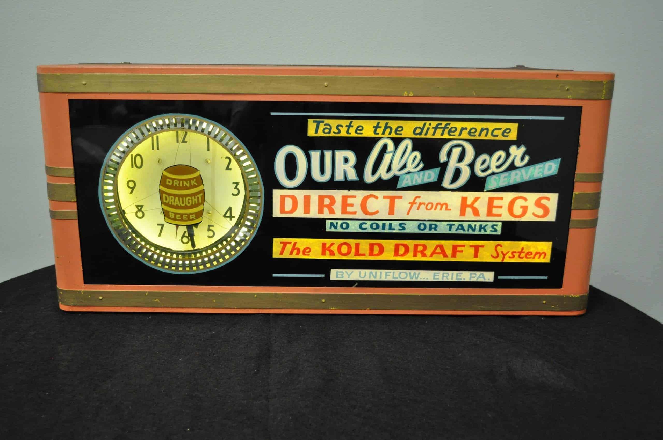 Kold Draft Beer Neon Clock