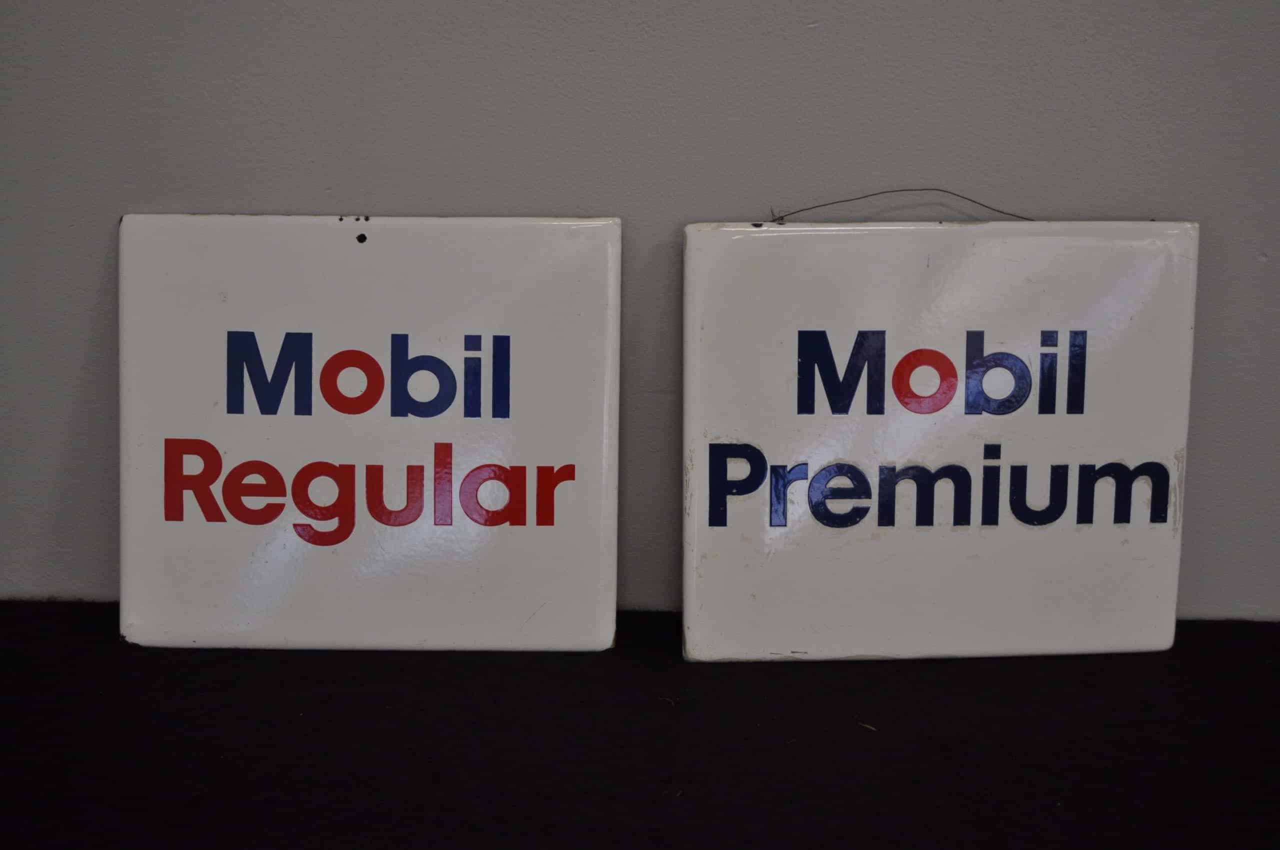 Mobil Porcelain Signs Regular And Premium
