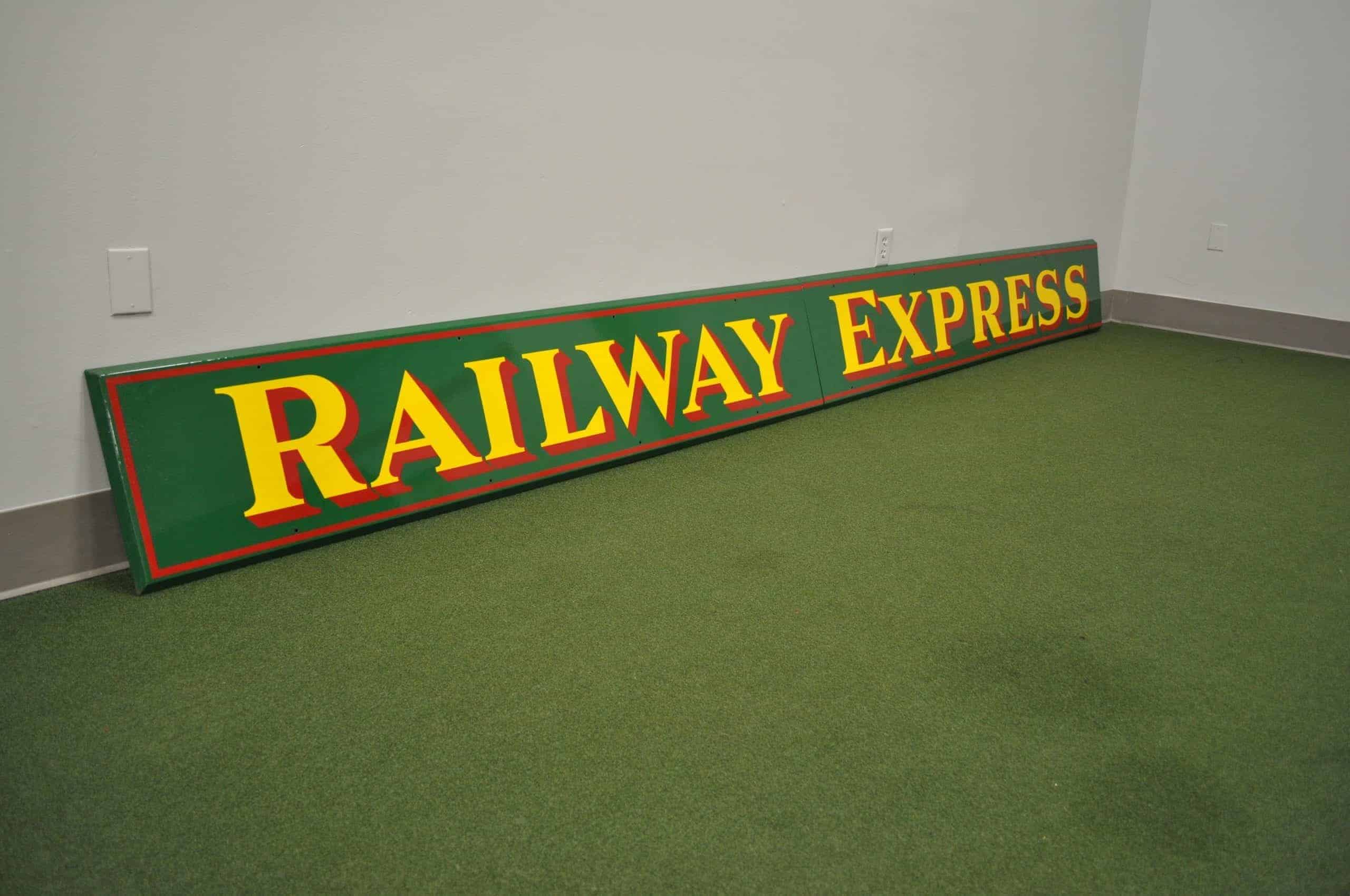 1955 Railway Express Agency Porcelain Sign