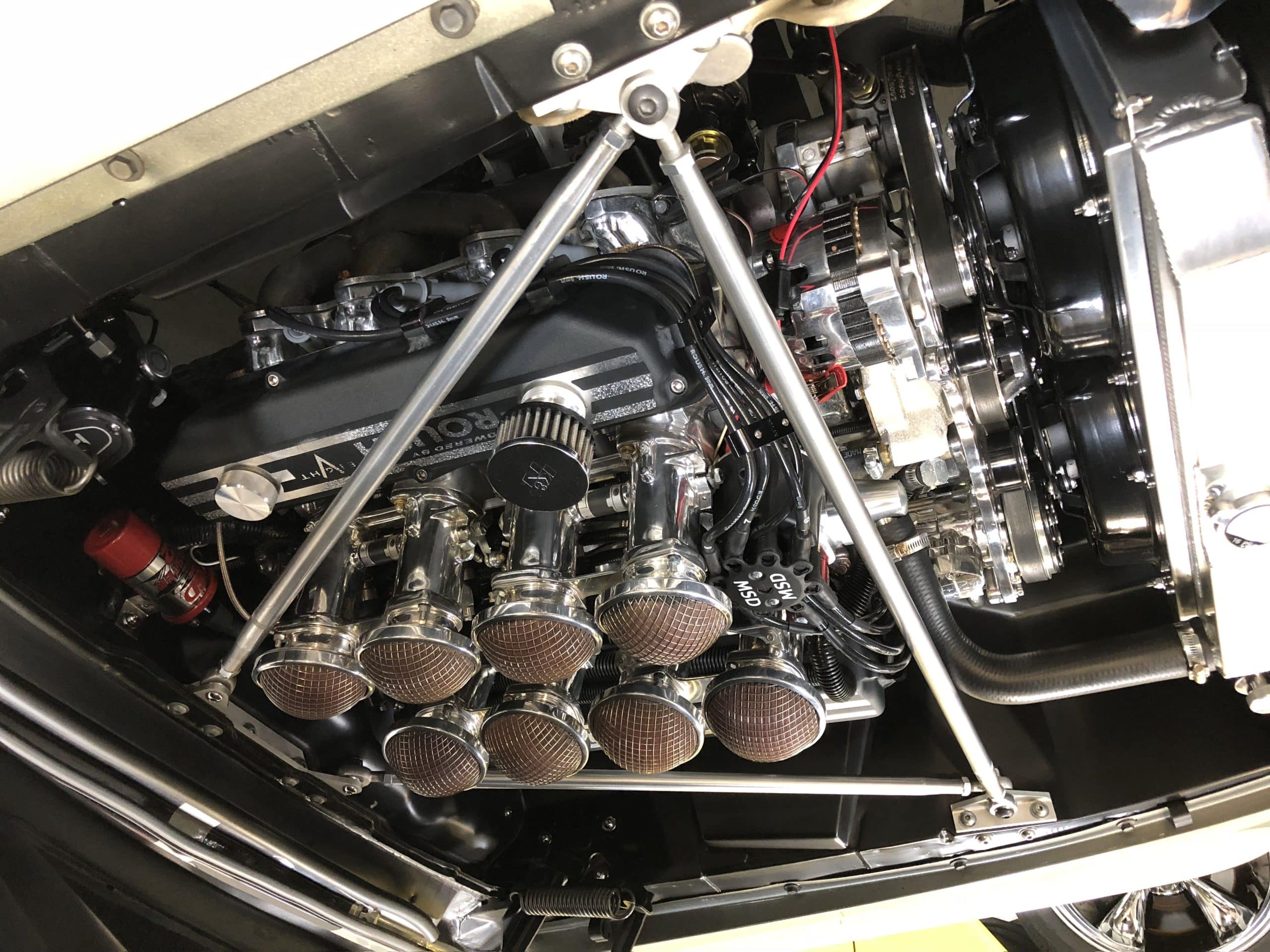 V8 Engines Have Been The Basis For Hot Rodding Since The First One Was Built.  This Roush 428 Features Fuel Injection And A Wild Sound.  It Powers The Eleanor Mustang In The Maxwell Family Collection.