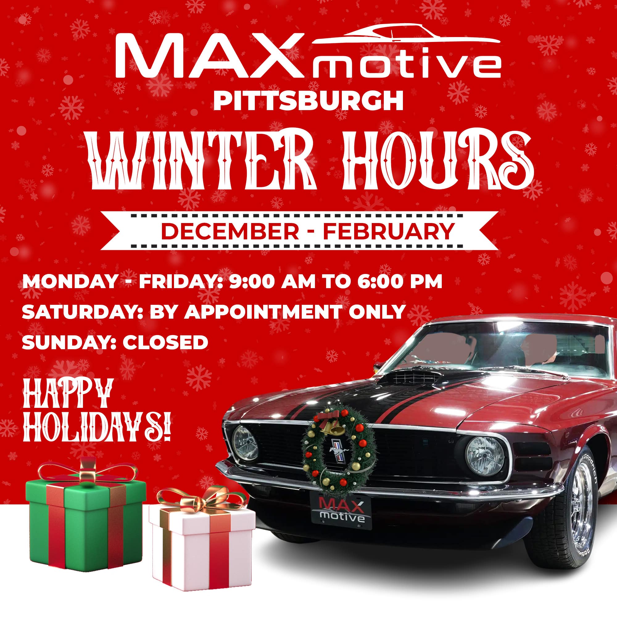 Maxmotive Winter Hours
